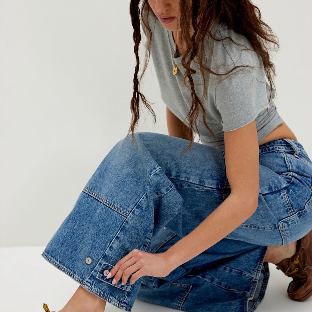 We The Free Flare Blue Denim Jeans